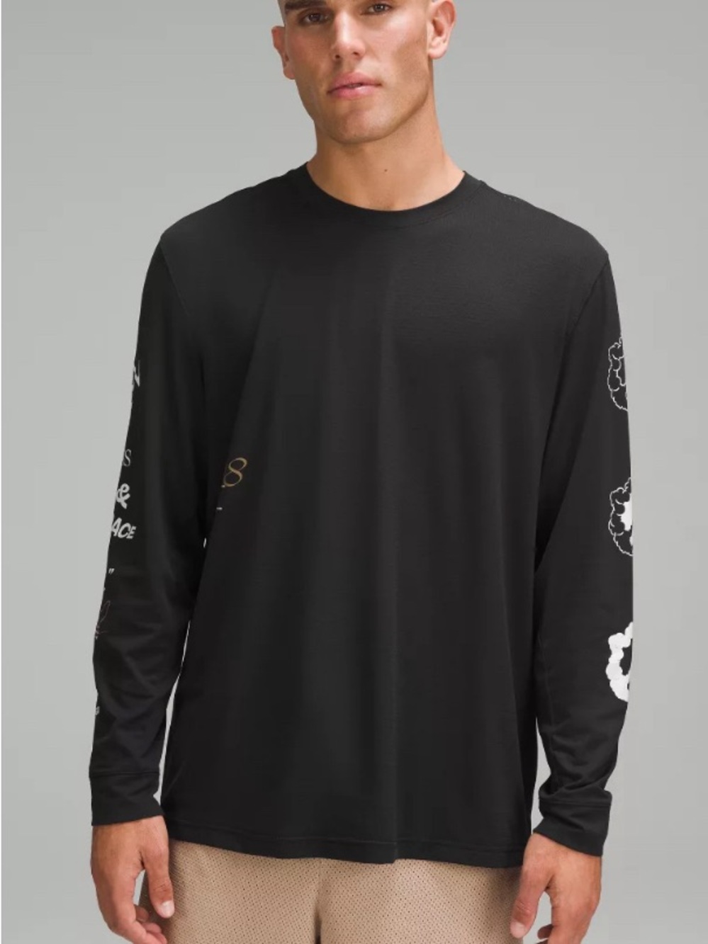 Lululemon x Jordan Clarkson License to Train Relaxed black Long Sleeve Shirt XL